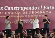 Samuel Garc&iacute;a felicita a Claudia Sheinbaum y agradece a AMLO en evento en Nuevo Le&oacute;n