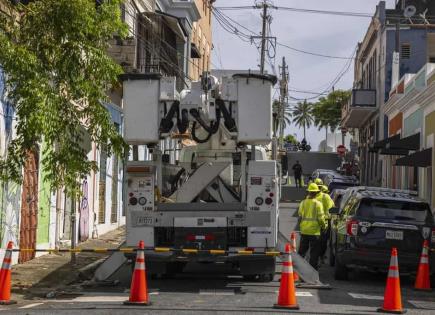 Restauración de electricidad tras la tormenta en Puerto Rico