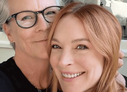 Lindsay Lohan y Jamie Lee Curtis en el rodaje de Freaky Friday 2 en Malibú