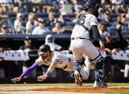 Jake Cave lidera a los Rockies en triunfo ante los Yankees