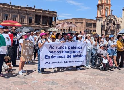 Protestan jueces contra reforma judicial, advierten riesgo de dictadura.