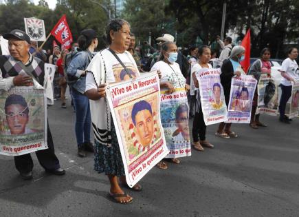 Protesta y reclamo por desaparición de estudiantes en Ayotzinapa