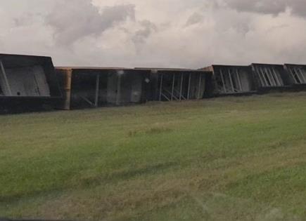 Tornado en Dakota del Norte y Descarrilamiento de Vagones de Tren