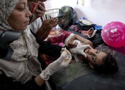 Desarrollo de la campaña de vacunación contra la polio en Gaza