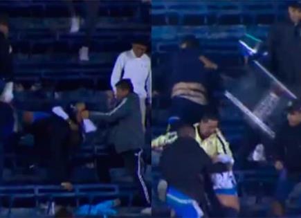 Pelea entre Aficionados de Cruz Azul y América en Partido de Fútbol