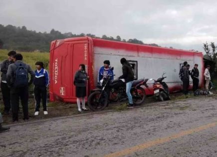 Accidente de autobús en Lerma deja múltiples heridos