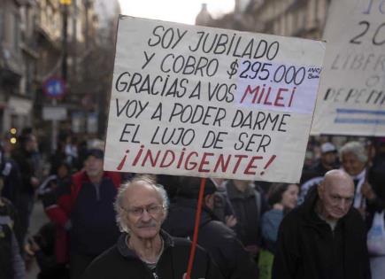 Veto de Milei a ley de jubilaciones y pensiones en Argentina