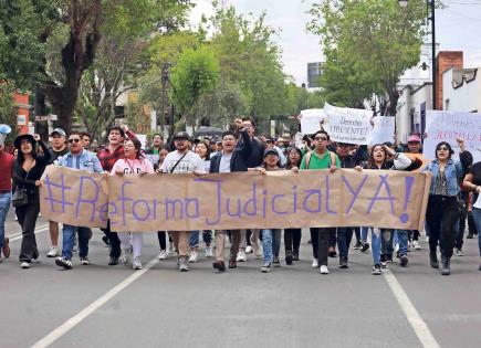 Siguen manifestaciones en pro y contra de reforma judicial en CDMX