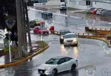 Cierran desniveles de Plaza San Luis y Real Inn por lluvias
