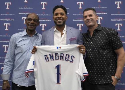 Elvis Andrus firma contrato simbólico de retiro con los Rangers de Texas