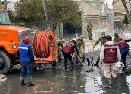 Labores de limpieza y sanitización en Chalco