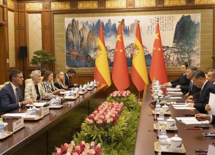 Reunión entre Pedro Sánchez y Xi Jinping en China