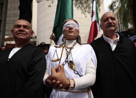 Día negro: protestan trabajadores judiciales frente al Senado tras reforma