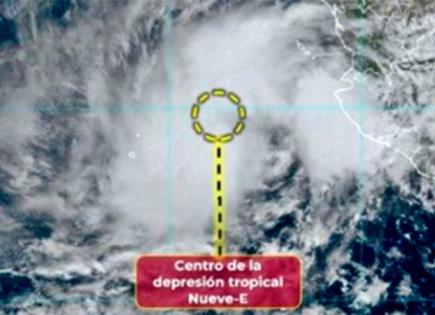 Formación de Depresión Tropical Nueve-E frente a Jalisco