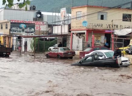 Inundaciones y emergencia en Pachuca por fuerte lluvia