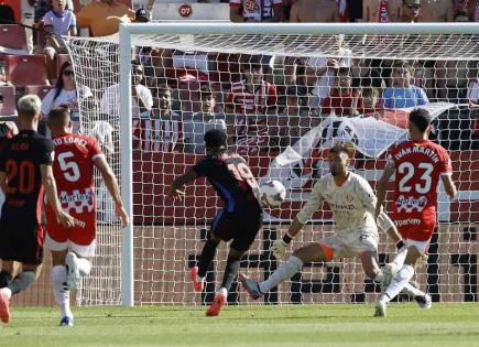 Goleada del Barcelona sobre Girona en la Liga española