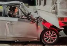 Conductor sale ileso tras fuerte choque en carretera a Rioverde