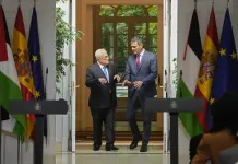 Reunión entre Pedro Sánchez y Mahmoud Abbas en Madrid Reunión entre Pedro Sánchez y Mahmoud Abbas en Madrid