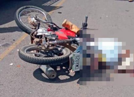 Motociclista fallece en accidente