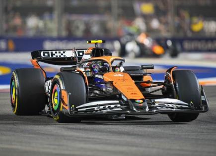 Lando Norris gana en el Gran Premio de Singapur de Fórmula Uno