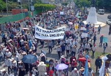 Marcha por la paz en Frontera Comalapa