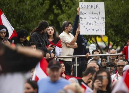 Protestas en Michigan por la ofensiva israelí y la postura de Kamala Harris