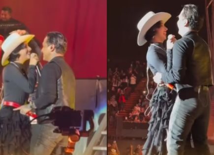 El amor de Ángela Aguilar y Christian Nodal en el escenario