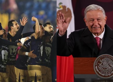 AMLO festeja triunfo de Pumas en el Clásico Capitalino