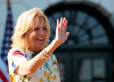 Jill Biden visita el museo Frida Kahlo, antes de regresar a EU