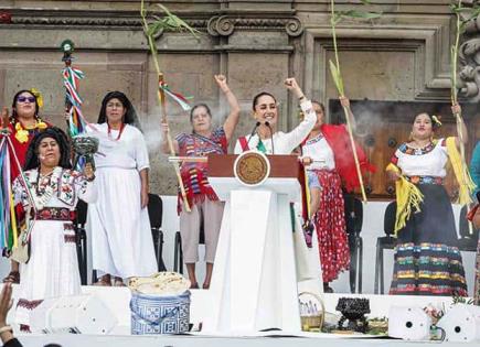 Claudia Sheinbaum inicia su gobierno con un Zócalo lleno