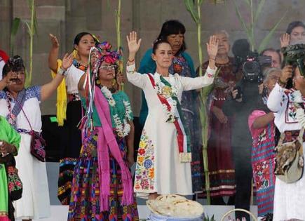 Claudia Sheinbaum recibe el bastón de mando en ceremonia especial