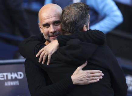 Aficionados del Manchester City muestran su apoyo a Guardiola