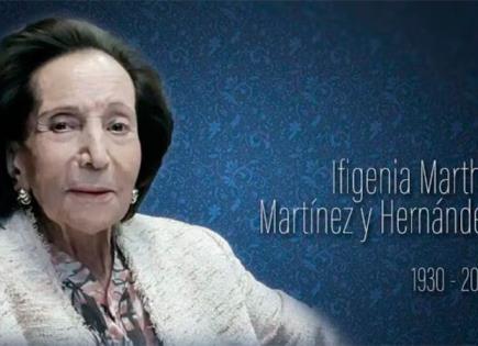 UNAM lamenta fallecimiento de Ifigenia Martínez