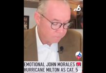 VIDEO | Impactante transmisión en vivo de John Morales sobre el huracán Milton en Florida