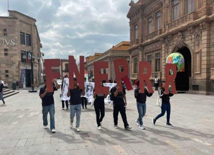 Video | Jóvenes pro Palestina se manifiestan en el centro histórico