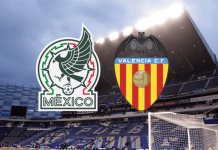 Partido amistoso de la Selección Mexicana contra Valencia en el estadio Cuauhtémoc