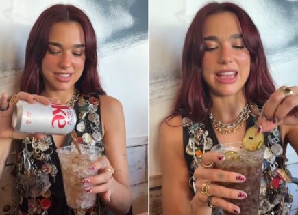 El video viral de Dua Lipa y su bebida única