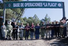 Inauguración de la Base de Operaciones La Placa en el Bosque de Agua