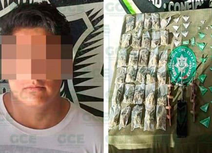 Cae vendedor de droga en Vanegas