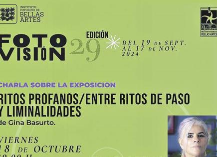 Gina Basurto charlará sobre su obra fotográfica “Ritos Profanos” 