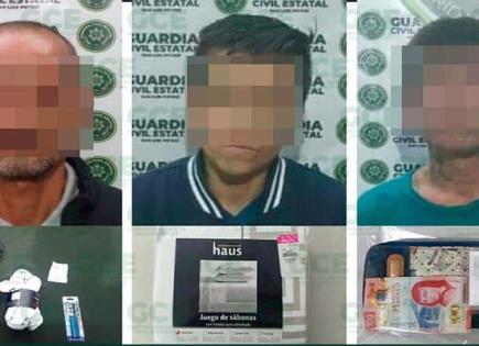 En flagrancia, atrapan a tres ladrones