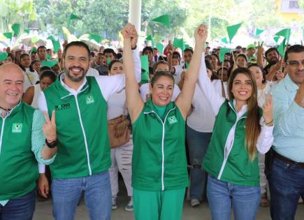 Alcaldesa de Axtla de Terrazas se une al PVEM