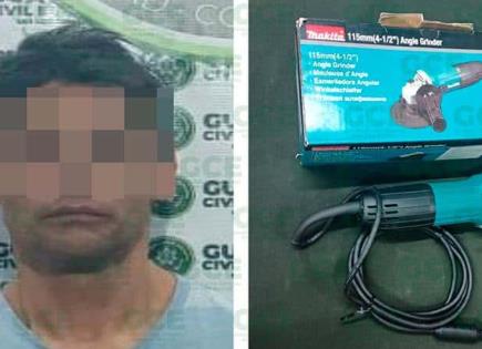 Ladrón intentó hurtar un esmeril