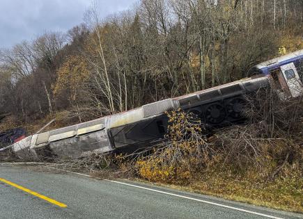 Trágico descarrilamiento de tren en Noruega