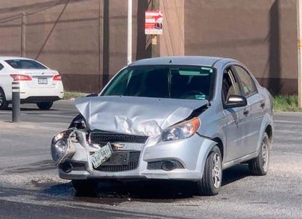 Sólo daños deja accidente en la Zona I.