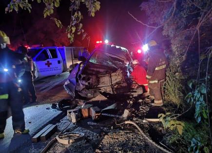 Video | Muere conductor en accidente sobre la Valles-Tampico