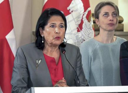 Presidenta de Georgia denuncia irregularidades en elecciones parlamentarias