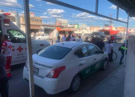 Ciclista lesionada por imprudencia de taxista en la B. Anaya