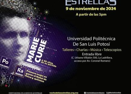 Invitación a la Noche de las Estrellas 2024: Marie Curie