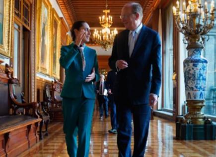 Sheinbaum sostiene reunión con Larry Fink, presidente de BlackRock